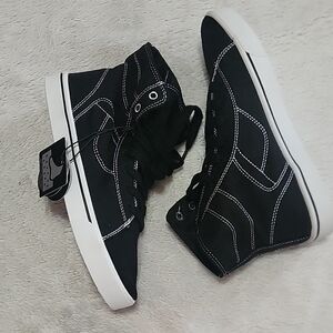 Pastry Black and White High-Top Sneakers